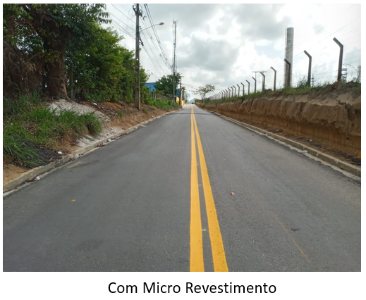 Estrada com micro revestimento